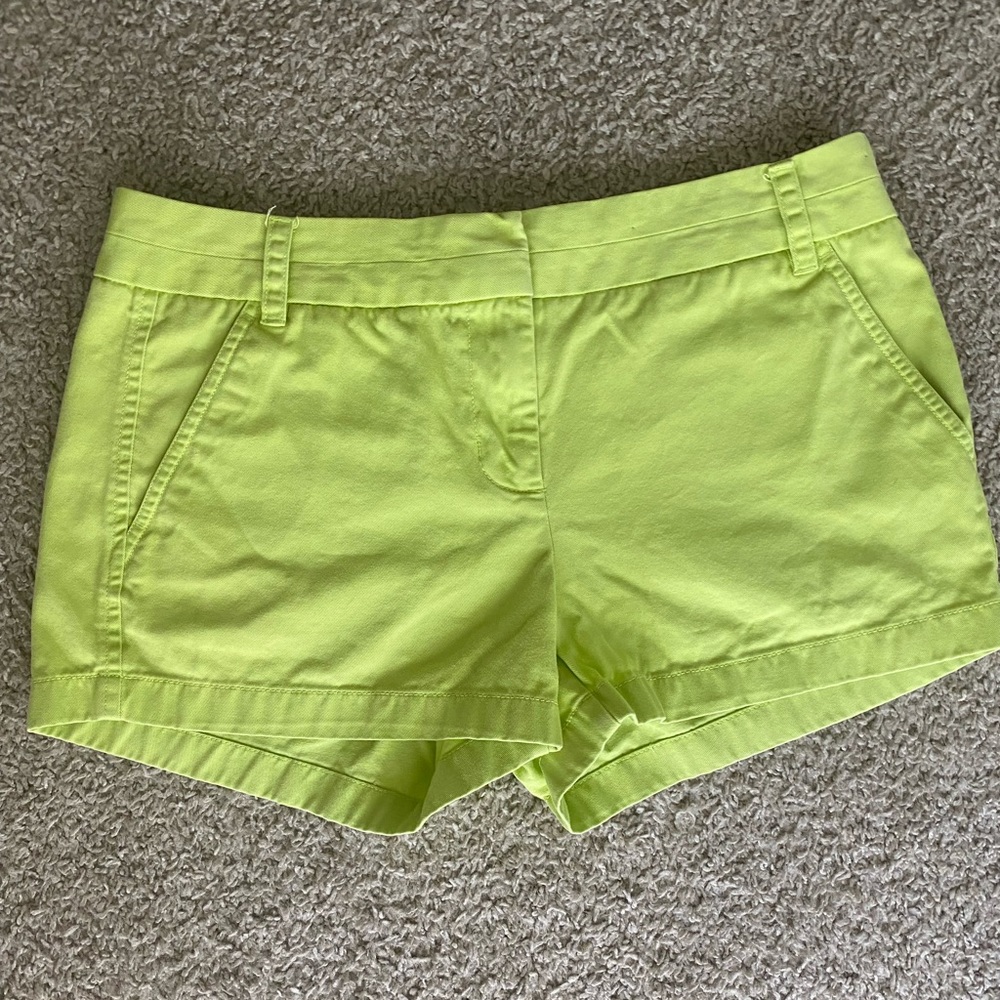 J. crew chino shorts lime green